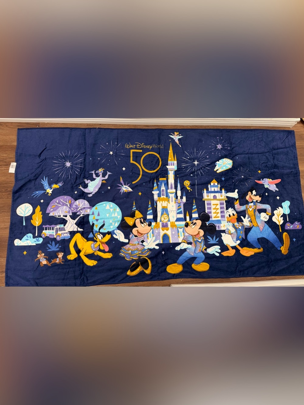 Walt Disney World 50th Anniversary Oversized Beach Towel New with Tag